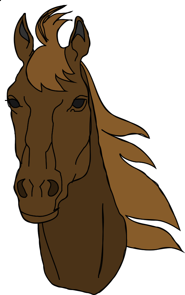 Horse Face   Vector Clip Art
