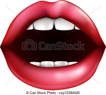 Illustration Of An Open Mouth Perhaps    Csp12384426   Search Clipart
