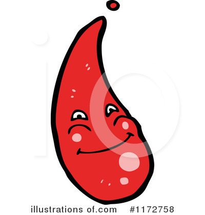 Royalty Free  Rf  Blood Drop Clipart Illustration By Lineartestpilot