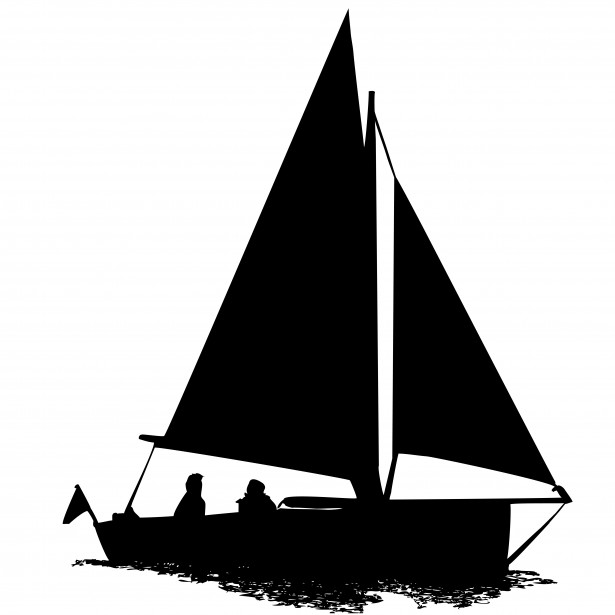 Sailing Boat Silhouette Clipart By Karen Arnold