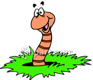 Silly Worm   Royalty Free Clipart Picture