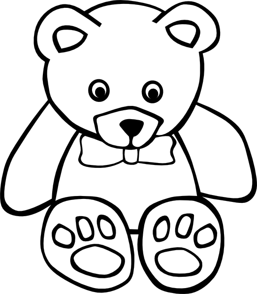 Teddy Bear Outline Clip Art