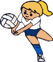 Volleyball Clipart Player Ball Gif