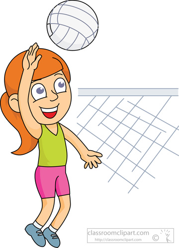 Volleyball Clipart   Playing Volleyball 214   Classroom Clipart