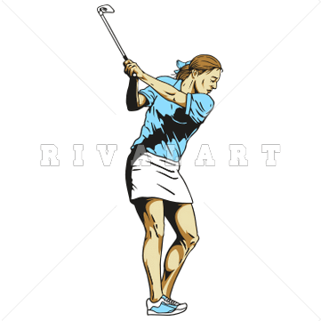 Women Golfers Clipart