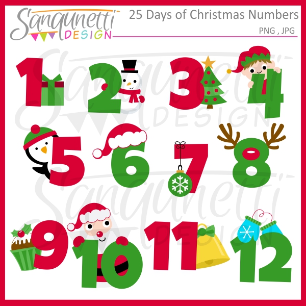25 Days Of Christmas Clipart