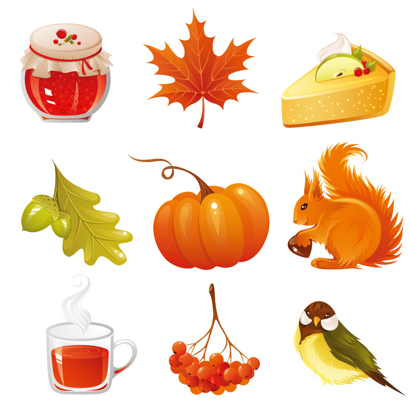 Autumn Icons   Free Vector Graphic Download