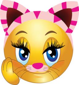 Cat Girl Smiley Emoticon Clipart   Royalty Free Public Domain Clipart