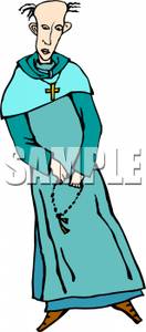 Catholic Monk   Royalty Free Clipart Picture
