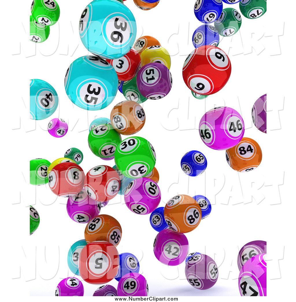 Clip Art Of A 3d Colorful Lottery Or Bingo Balls Falling By Kj