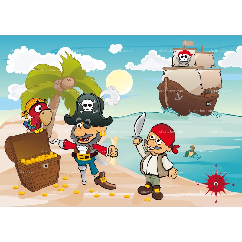 Clipart Pirate Island   Royalty Free Vector Design