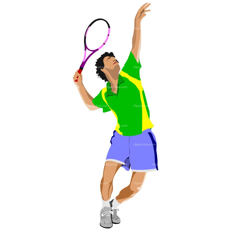 Clipart Tennis Player Service   Royalty Free Vector Design