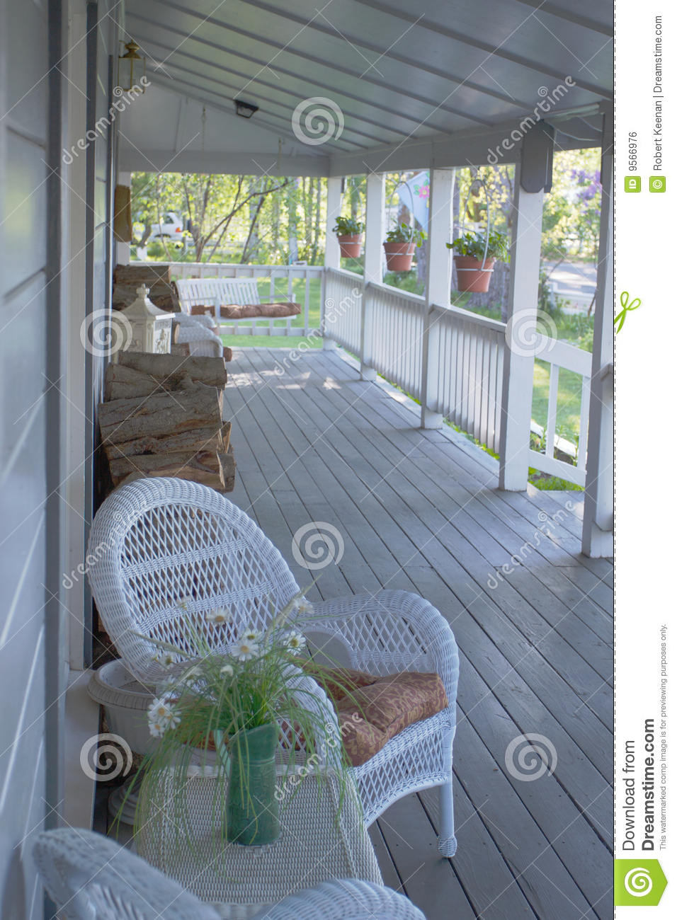 Country Front Porch Royalty Free Stock Image   Image  9566976