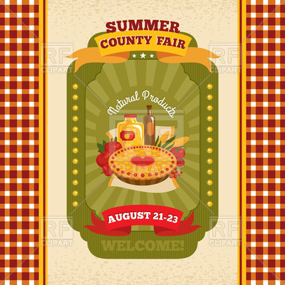 County Fair Vintage Invitation Card With Apple Pie 55230 Calendars