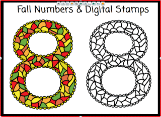 Fall Numbers And Digital Stamps
