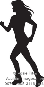 Female Runner Silhouette Clipart   Female Runner Silhouette Stock
