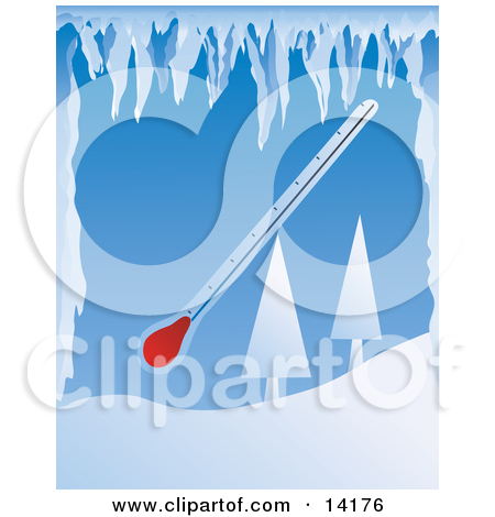 Frozen Thermometer Clip Art Thermometer With Snow Covered