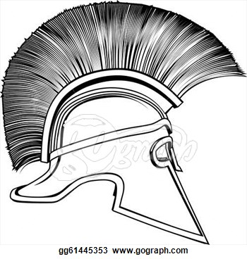 Greek Warrior Helmet  Clipart Illustration Gg61445353   Gograph