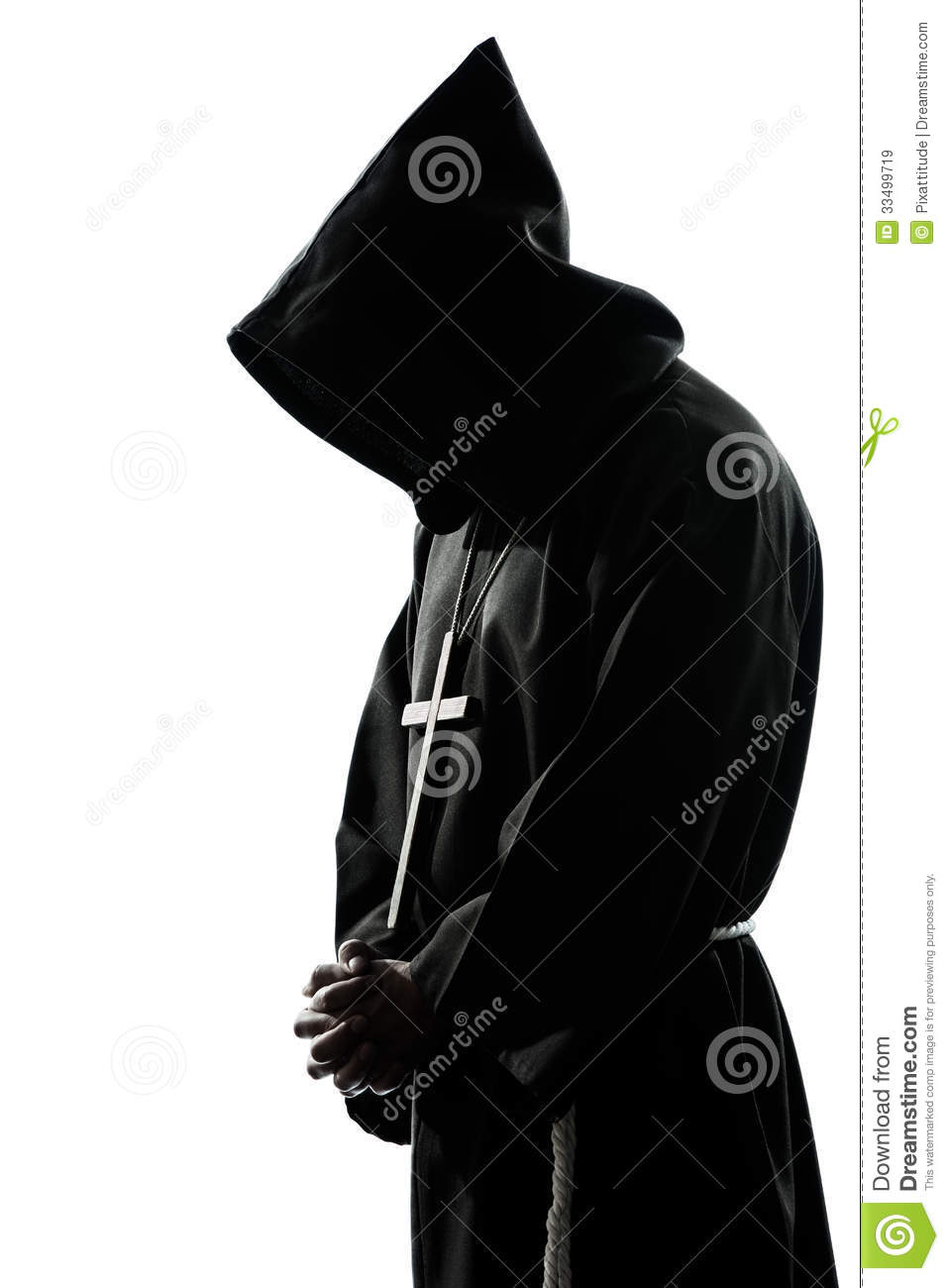 Man Monk Priest Silhouette Praying Royalty Free Stock Images   Image