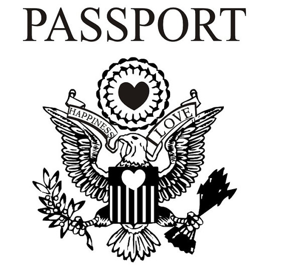Passport Wedding Rubber Stamp Destination Wedding Invitation Save The