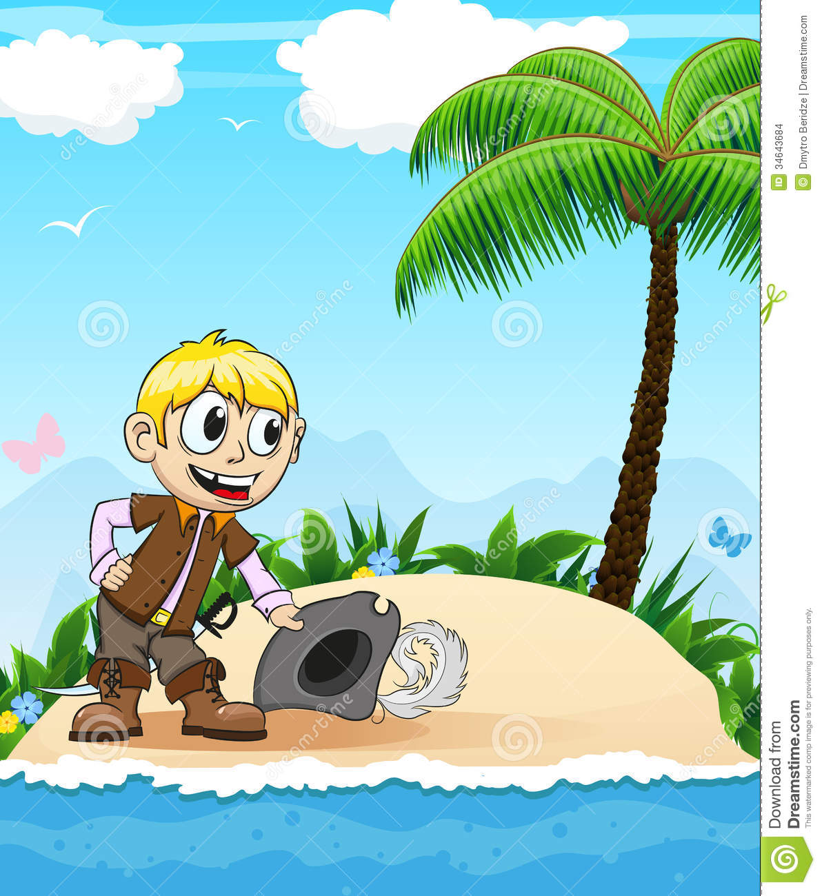 Pirate Takes Off His Hat And Bow  Invitation To A Desert Island