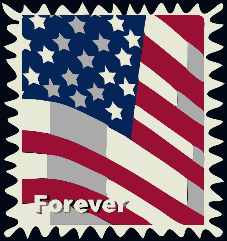 Postal Service Stamp Usa Flag