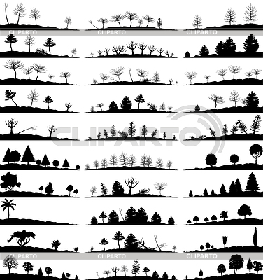Set Of Forest Landscapes  Vector Illustration     Aleksander1