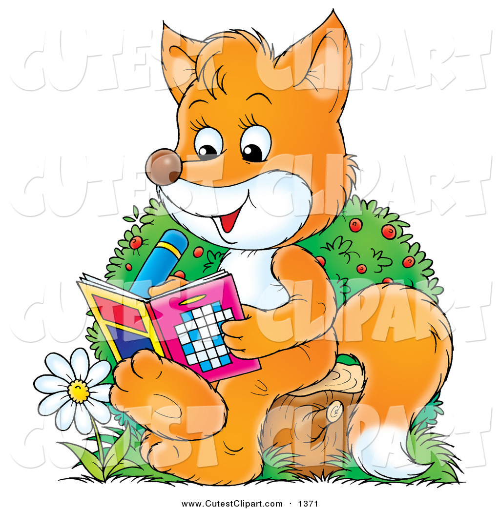     Sitting On A Tree Stump By A Flower Doing Puzzles In An Activity Book
