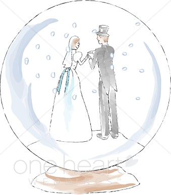 Snow Globe Clipart Winter Wedding Clip Art Snowman Wedding Program