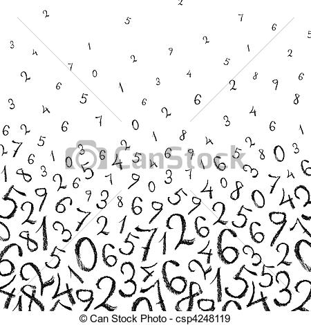 Stock Illustration Of The Simplest Numbers Are Falling With The
