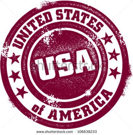 United States Of America Usa Vintage Stamp   Stock Vector