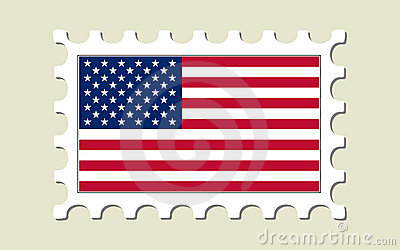 Usa Flag Postage Stamp Royalty Free Stock Photography   Image  7534947