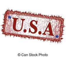 Usa Stamp   Usa Grunge Stamp With On Vector Illustration