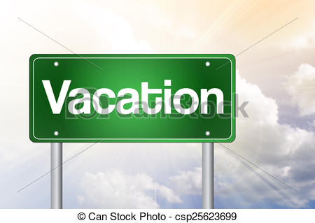 Vacation Green Road Sign    Csp25623699   Search Vector Clipart