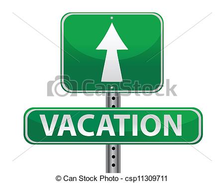 Vacation Sign Illustration Design Over White Background