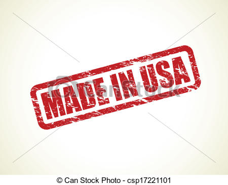 Vector Clipart Of Made In Usa Stamp   Red Made In The Usa Stamp    