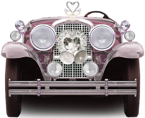 Wedding Clipart Png Set   Cars Figurines Champagne Flowers Rings