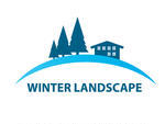 Winter Landscape Sign Vector Of Winter Landscape Merry Christmas