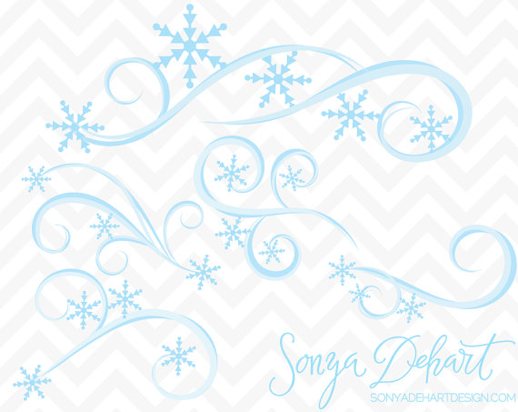 80  Off Sale Clipart Winter Christmas Flourishes Commercial Use Vector