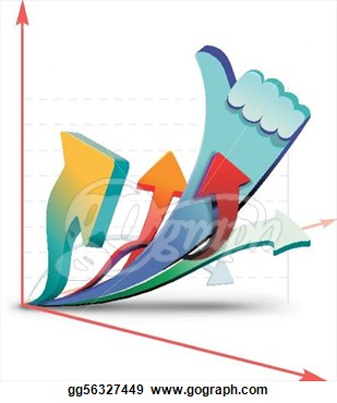 Clip Art   Growth Charts Showing That All Is Well  Stock Illustration