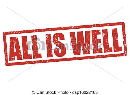 Clip Art Vector Of All Is Well Stamp   All Is Well Grunge Rubber Stamp    