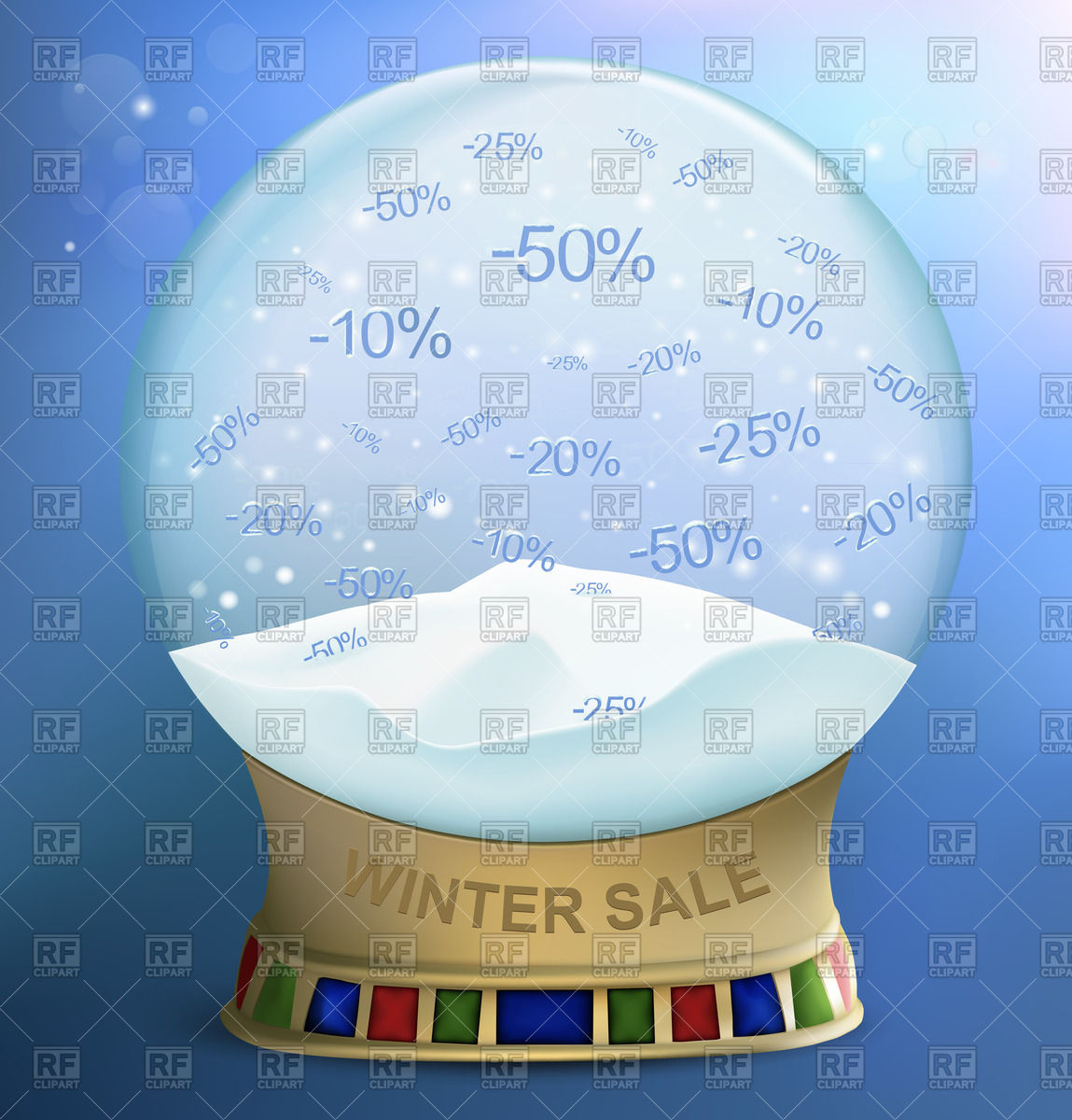 Discounts   Winter Sale Download Royalty Free Vector Clipart  Eps