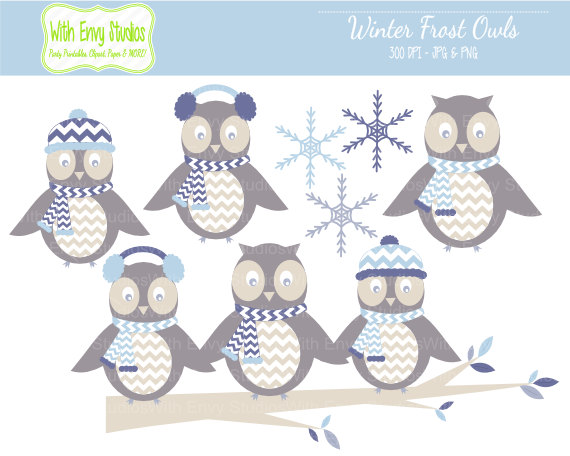 Dollar Sale Owl Clipart Winter Owl Clipart Winter Clip Art Personal