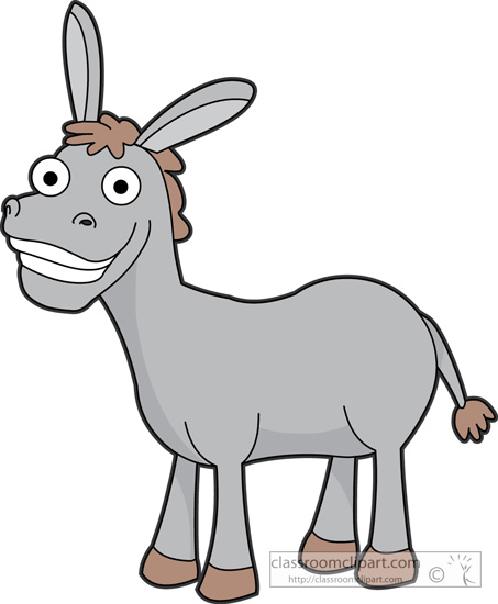 Donkey Clipart   Cute Smiling Donkeyl 17   Classroom Clipart