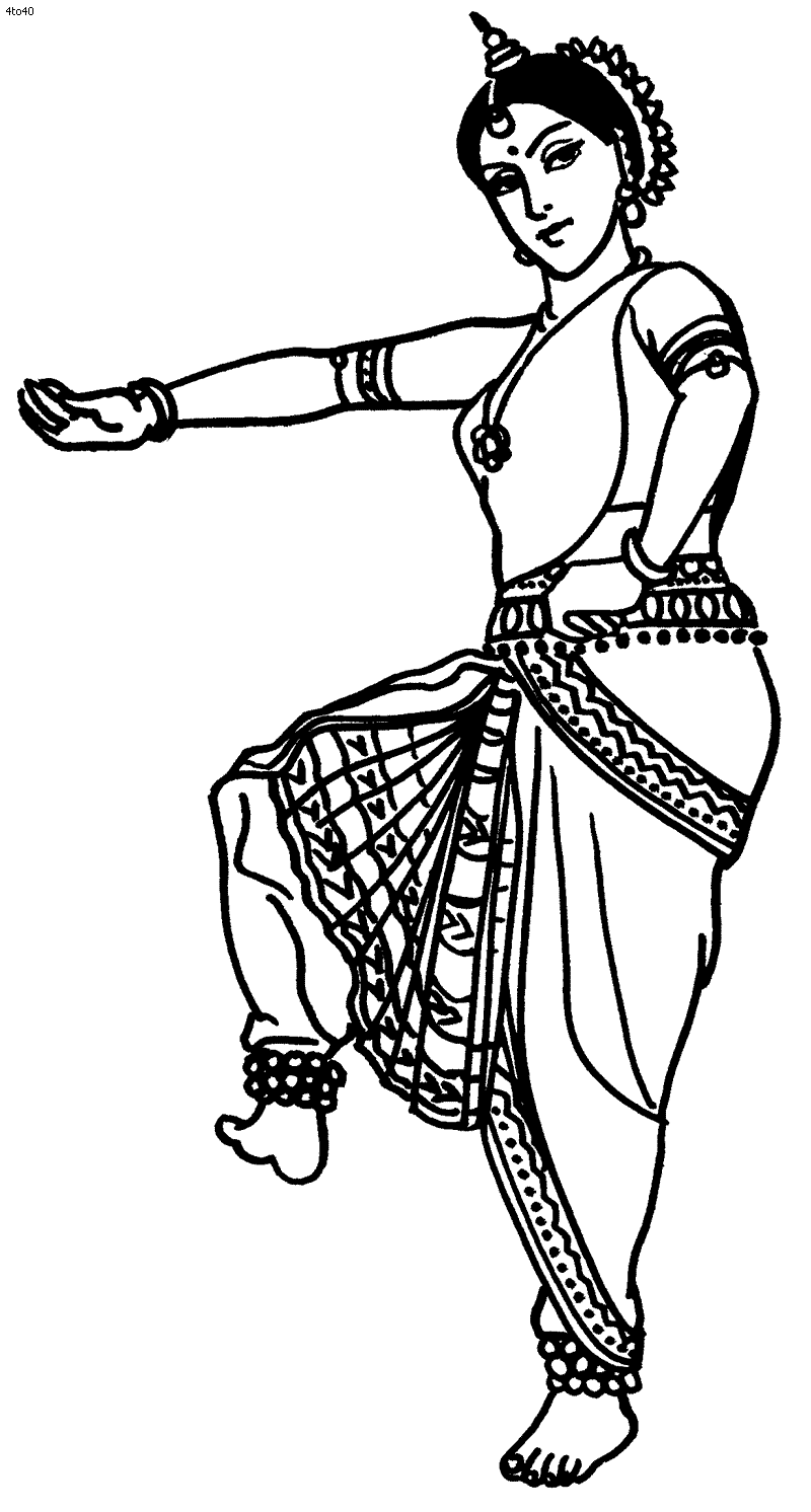 Folk Dances Of India Coloring Pages