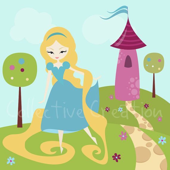 Rapunzel   Tangled Digital Clipart   Personal And Commercial Use