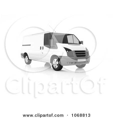 Royalty Free Cgi Clip Art Illustration Of A 3d Fast Delivery Van