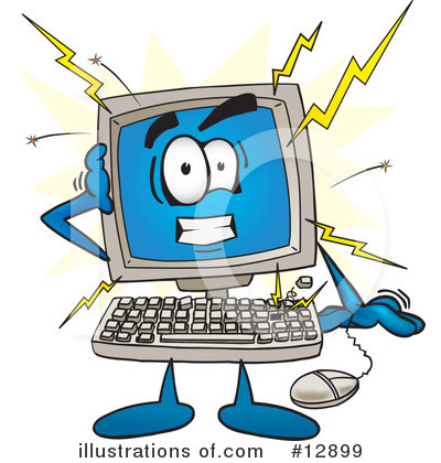 Royalty Free  Rf  Computer Character Clipart Illustration By Toons4biz