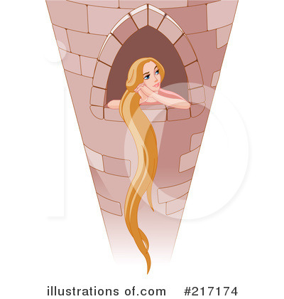 Royalty Free  Rf  Rapunzel Clipart Illustration By Pushkin   Stock