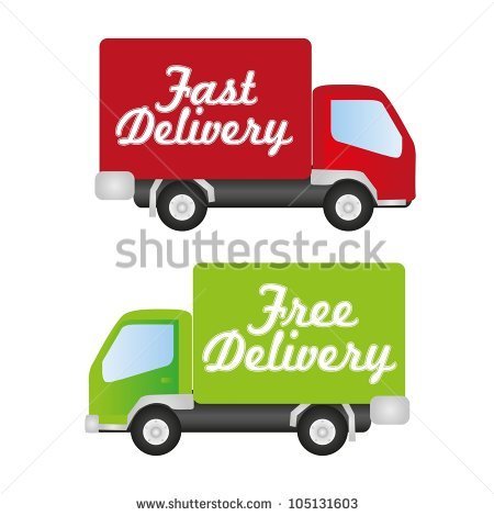 Truck Fast And Free Delivery Vector Illustration   Stock Vector